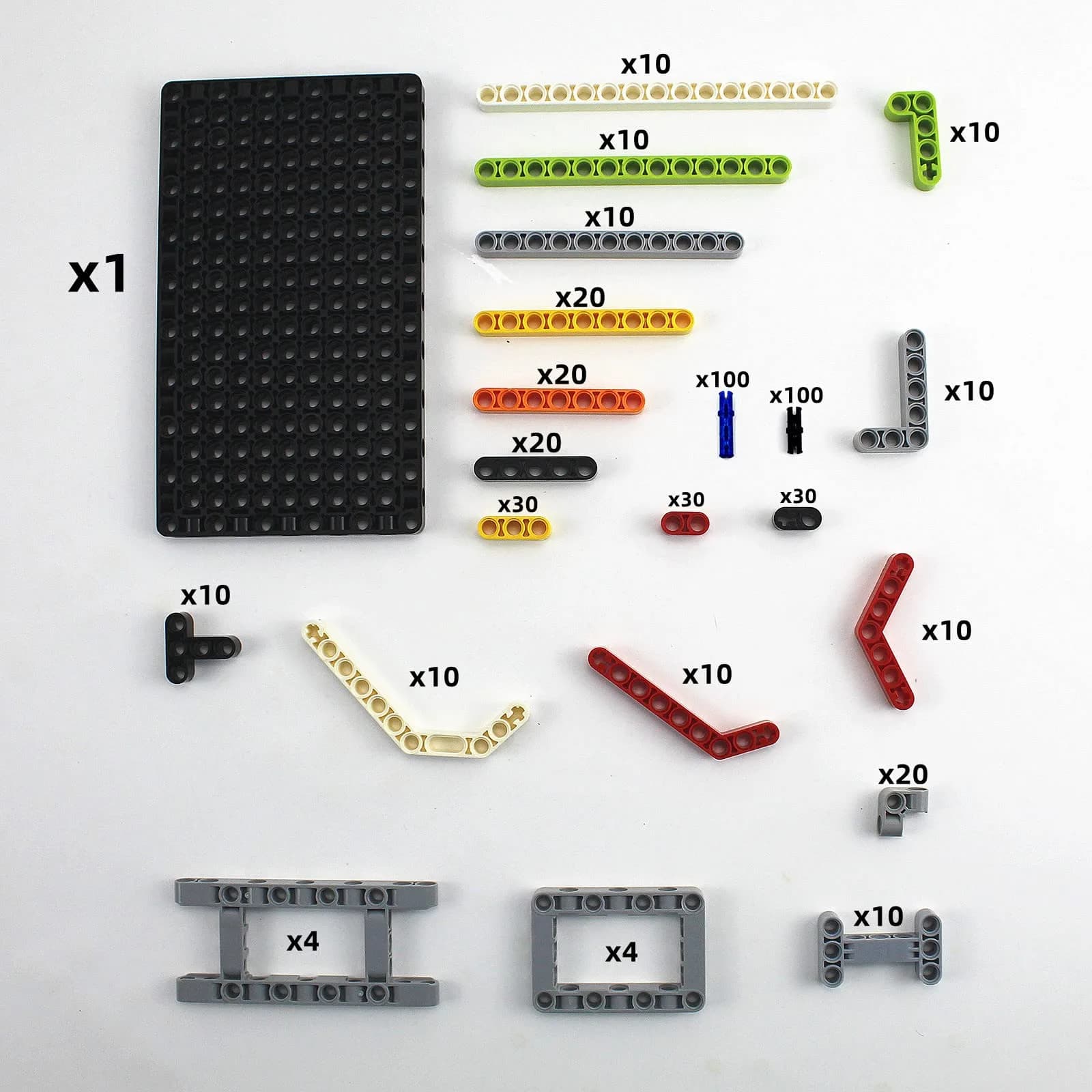 TTLYHEK MOC Parts Beams Pins Panel Connectors Bricks Sets Frame Liftarms for Technical Car DIY STEM Building Block Toys Replacement Parts (479 pcs) - view 2
