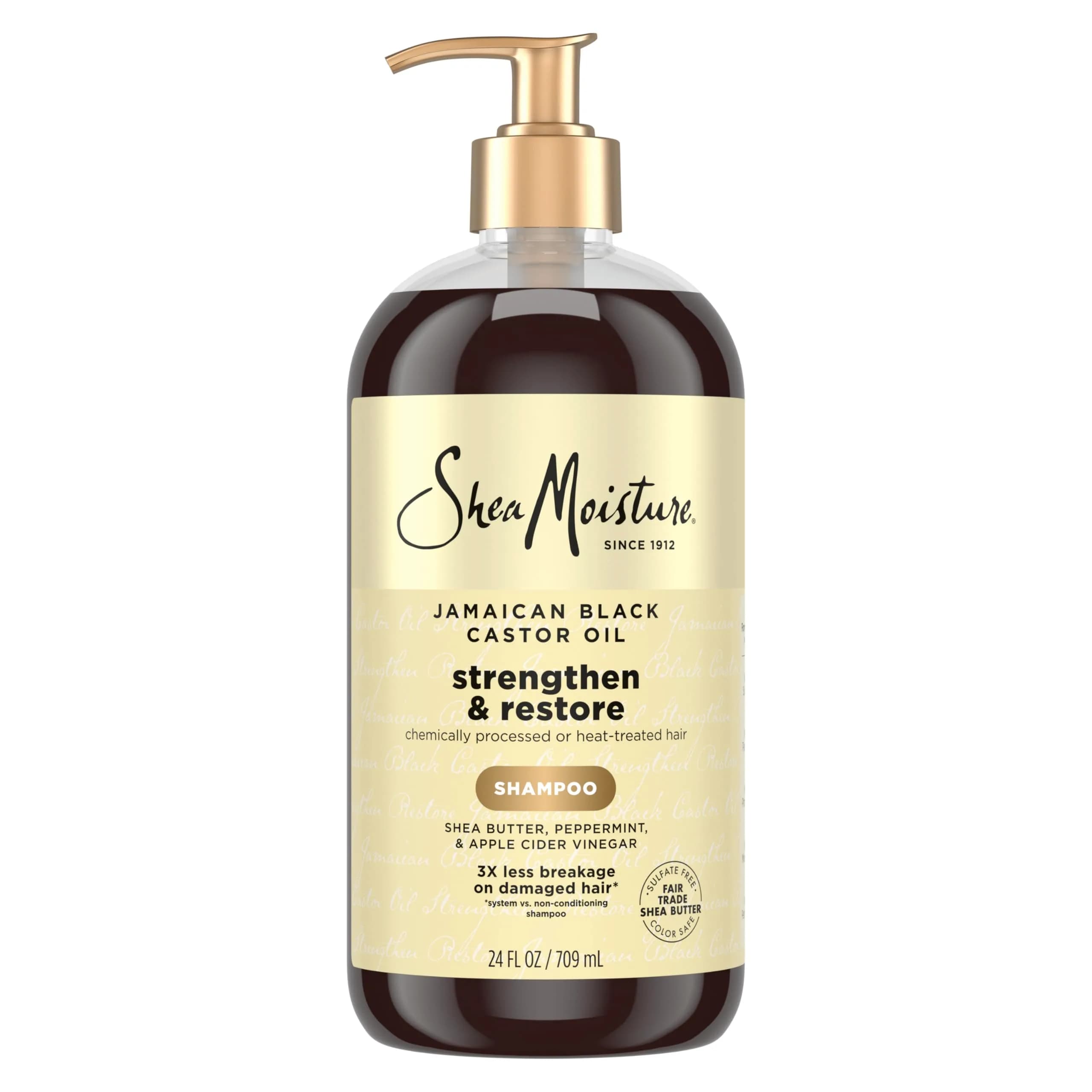 Shea Moisture Strengthen and Restore Shampoo Jamaican Black Castor Oil 710ml (24 Fl Oz) | For Damaged Hair & Breakage Control - main product image