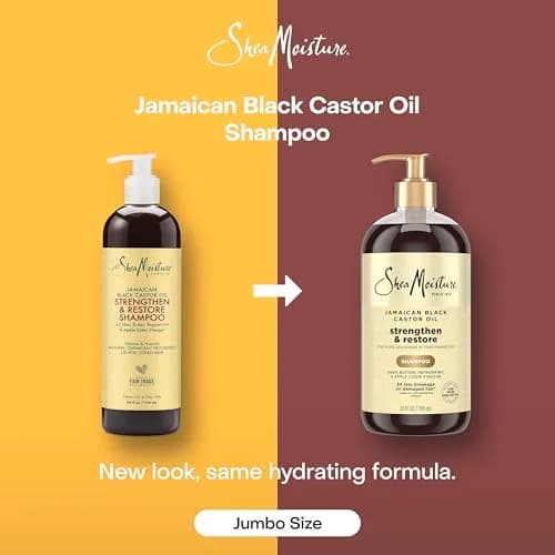 Shea Moisture Strengthen and Restore Shampoo Jamaican Black Castor Oil 710ml (24 Fl Oz) | For Damaged Hair & Breakage Control thumbnail 3