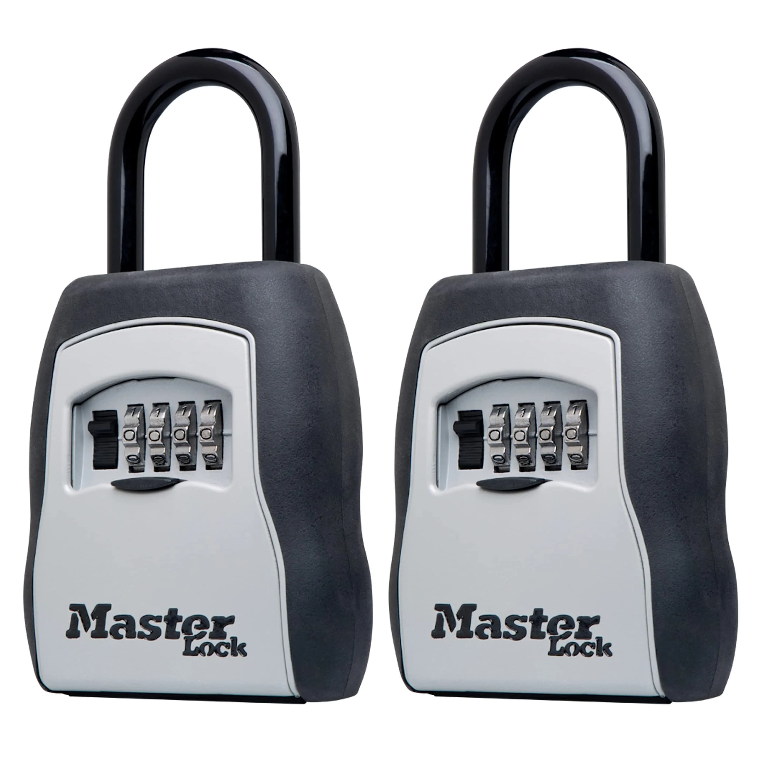 Master Lock Portable Key Lock Box 2-Pack, Black | Resettable 4-Digit Combination Lock - main product image
