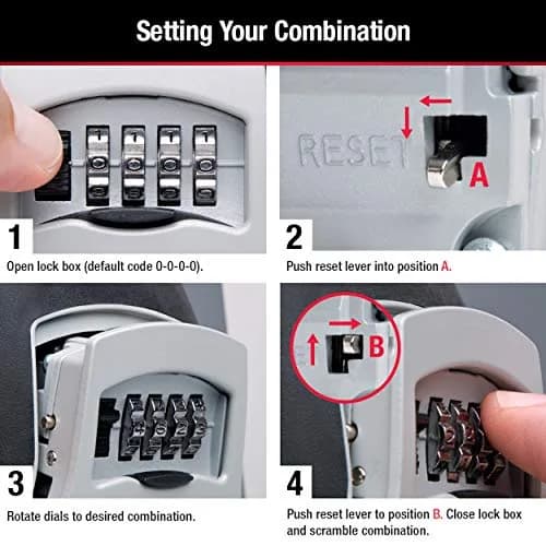 Master Lock Portable Key Lock Box 2-Pack, Black | Resettable 4-Digit Combination Lock thumbnail 6