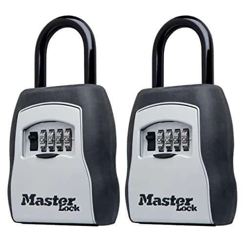 Master Lock Portable Key Lock Box 2-Pack, Black | Resettable 4-Digit Combination Lock thumbnail 1