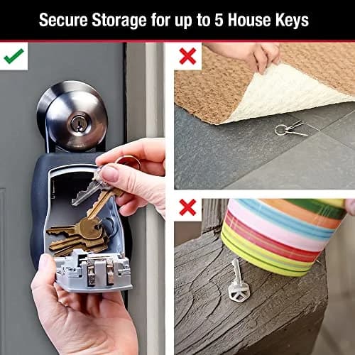 Master Lock Portable Key Lock Box 2-Pack, Black | Resettable 4-Digit Combination Lock thumbnail 2