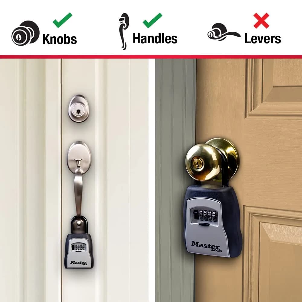 Master Lock Portable Key Lock Box 2-Pack, Black | Resettable 4-Digit Combination Lock - view 4