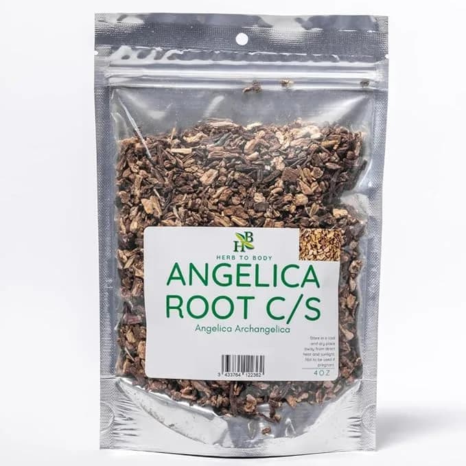 Herb To Body Angelica Root C/S 4oz | Natural Dried Root for Herbal Tea & Botanical Blends thumbnail 1