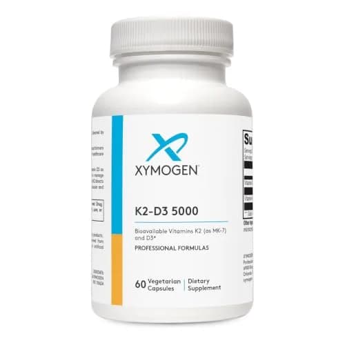 XYMOGEN K2-D3 5000 | Vitamin D3 K2 for Bone & Heart Support, 60 Capsules thumbnail 1