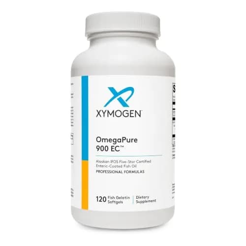XYMOGEN OmegaPure 900 EC Softgels 120 Count (Pack of 1) | High-Strength EPA DHA Triglyceride Form thumbnail 1