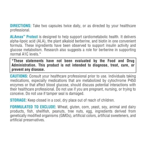 XYMOGEN ALAmax Protect, 120 Capsules | Berberine & ALA Support Cardiometabolic Health thumbnail 7