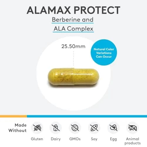 XYMOGEN ALAmax Protect, 120 Capsules | Berberine & ALA Support Cardiometabolic Health thumbnail 3