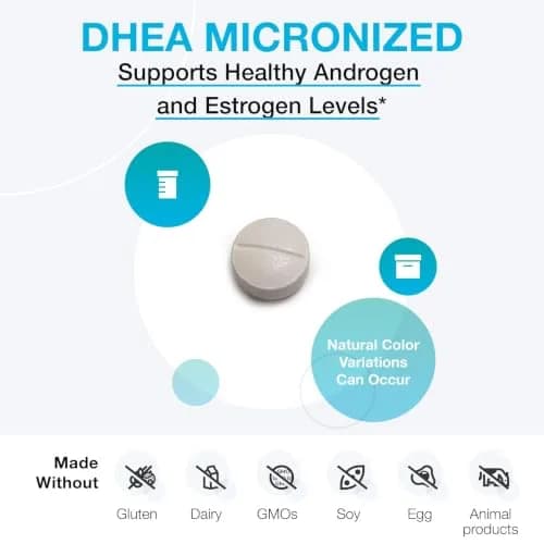 XYMOGEN DHEA Micronized 60 Tablets | Supports Hormone Balance & Adrenal Health thumbnail 3