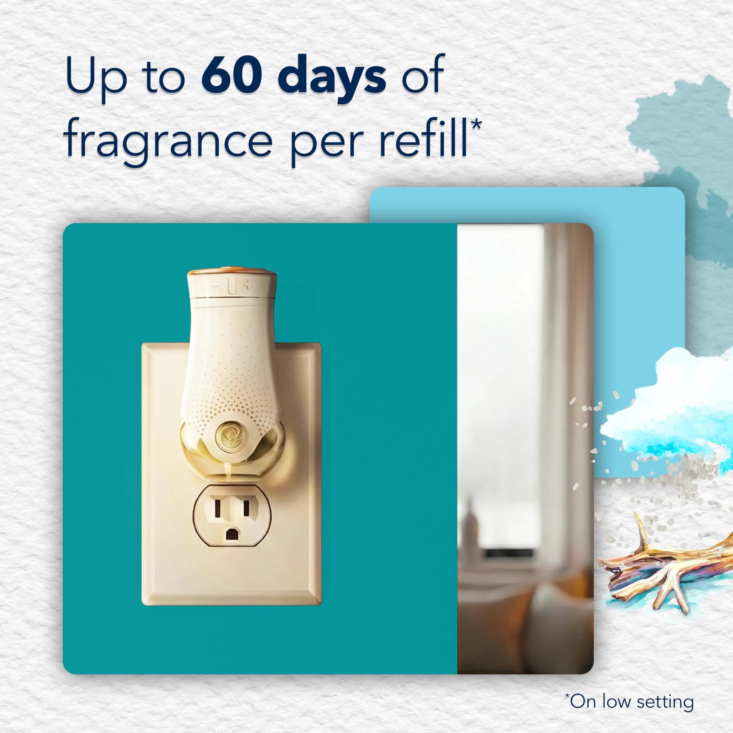 Glade Sky & Sea Salt PlugIns Refills Air Freshener, 100ml (3.35 Fl Oz) (5 Count) | Scented with Essential Oils for Home - view 2