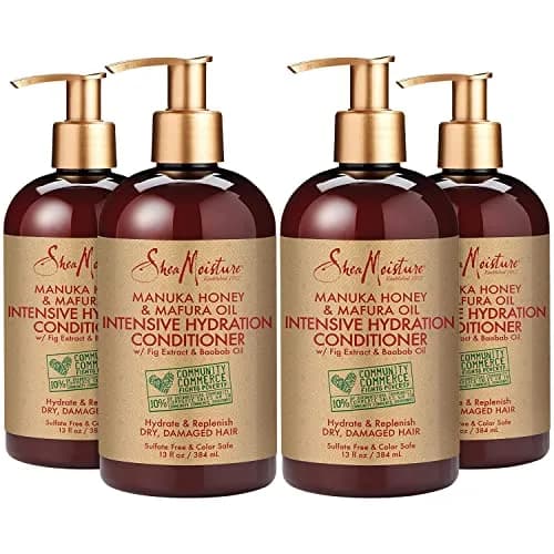 Shea Moisture Manuka Honey & Mafura Oil Intensive Hydration Conditioner 13 Fl Oz (Pack of 4) | Hydrate + Replenish Curly Hair thumbnail 1