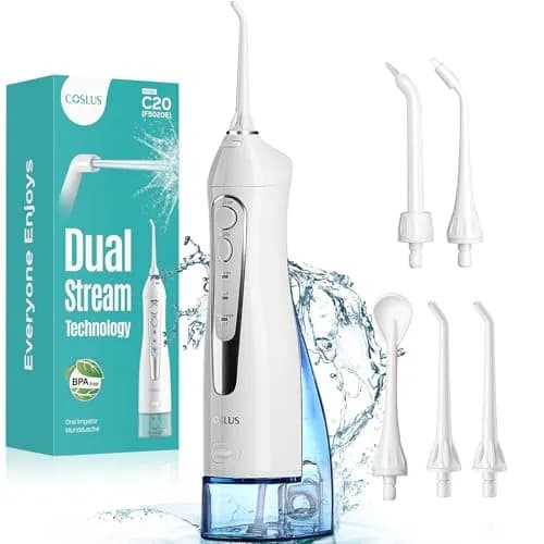 COSLUS ADA Accepted Water Dental Flosser C20 | 300ml (10.14 Fl Oz) Tank | Professional Set thumbnail 1