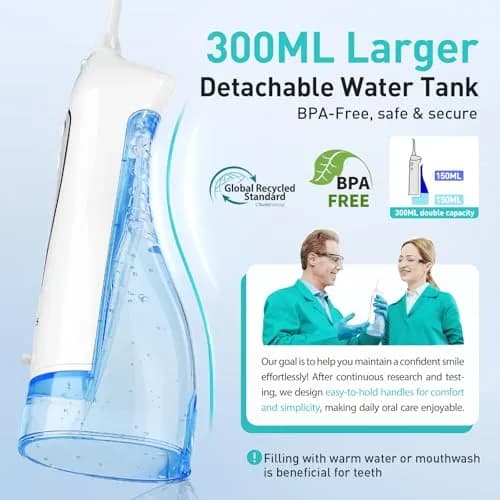 COSLUS ADA Accepted Water Dental Flosser C20 | 300ml (10.14 Fl Oz) Tank | Professional Set thumbnail 3