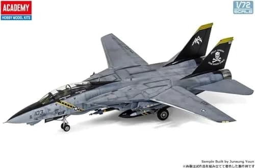 Academy 1/72 US Navy F-14B Tomcat VF-103 Jolly Rogers Plastic Model 262mm | Unassembled Aircraft Kit thumbnail 6