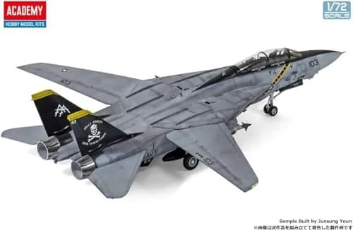 Academy 1/72 US Navy F-14B Tomcat VF-103 Jolly Rogers Plastic Model 262mm | Unassembled Aircraft Kit thumbnail 3