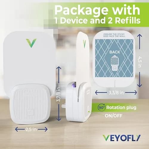 VEYOFLY Fruit Fly & Gnat Trap Plug-in with UV Light & Glue Boards, 1 Device + 3 Refills | Non-Toxic Indoor Insect Catcher thumbnail 7