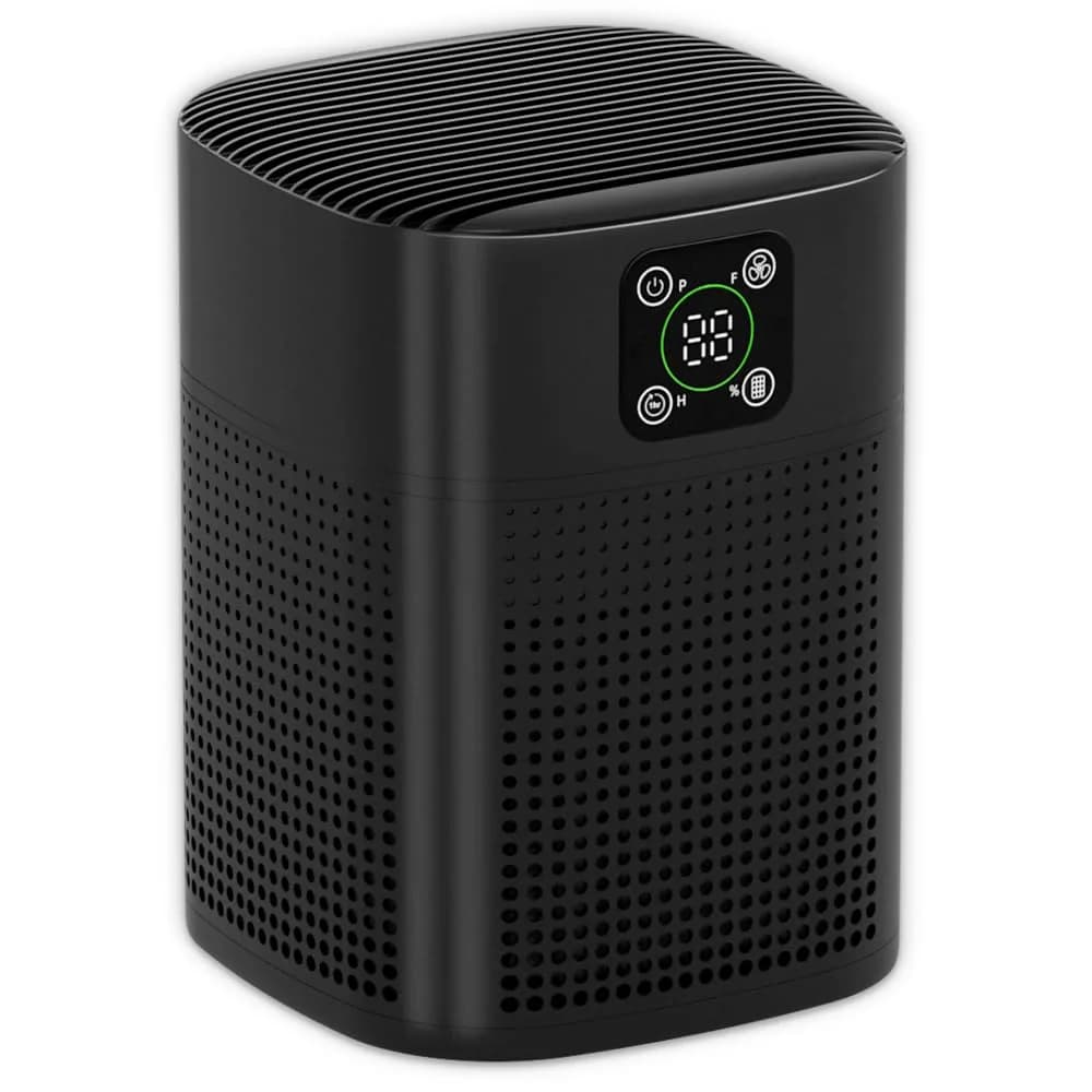 Honeyuan H13 HEPA Air Purifier for Home, Large Room, 1095 sqft Coverage, 3-Stage Filtration, 24dB Sleep Mode, Black | True HEPA Filter for Dust & Pet Dander - main product image