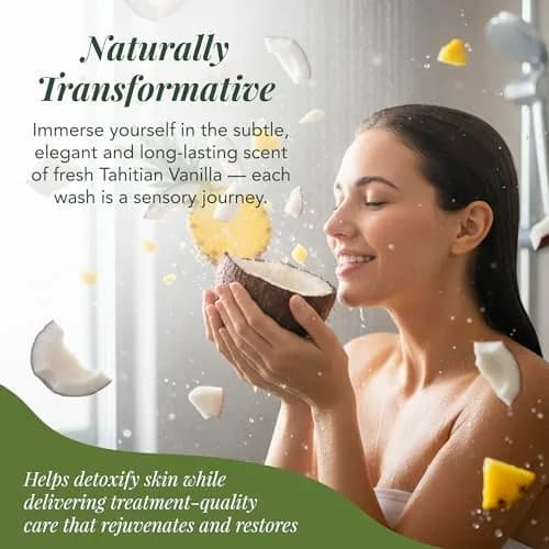 Saavy Naturals Body Scrub - Scented Sugar Coconut Exfoliator, Vegan & Natural with Vitamin E, Gentle for Sensitive Skin, 12 oz | Tropical Coconut thumbnail 5