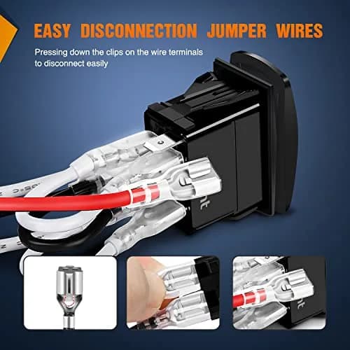 Nilight Momentary DPDT Rocker Switch 12V/24V | Heavy Duty Reverse Polarity Control thumbnail 5