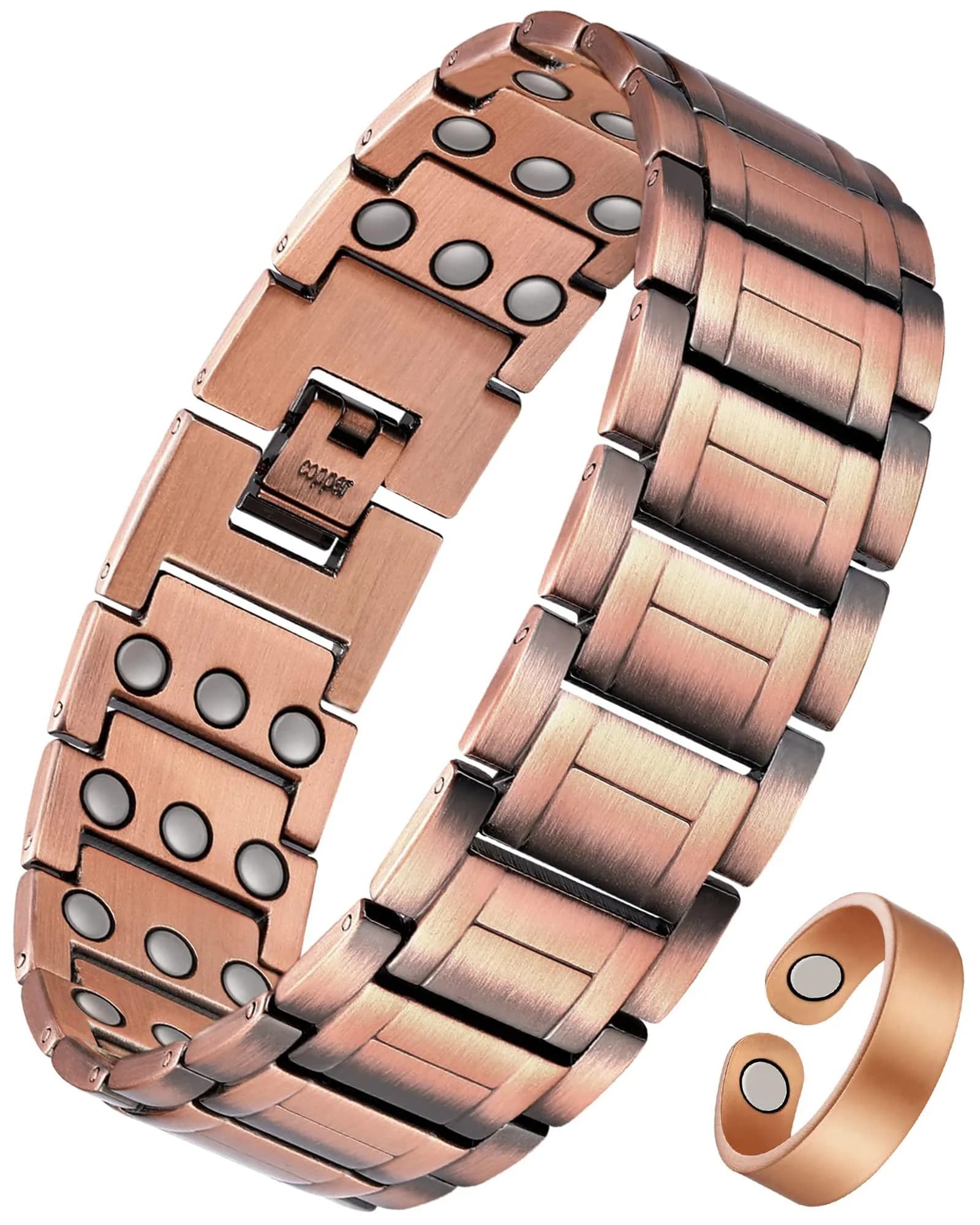 Feraco Pure Copper Magnetic Bracelet for Men | 23cm (9.06 inches) - main product image