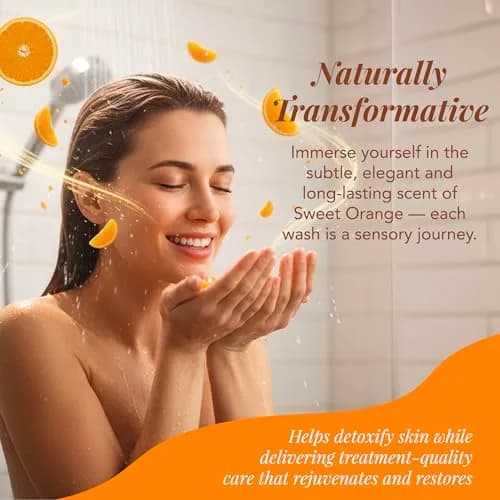 Saavy Naturals Body Scrub - Scented Salt Orange Extract | Vegan Exfoliating with Vitamin E, Gentle for Sensitive Skin, Made in USA, 12 oz thumbnail 5