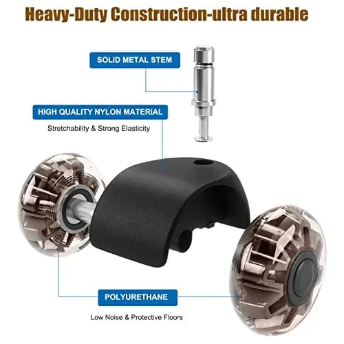 Omyoffice 2" Office Chair Wheels Set of 5 | Heavy Duty Brown Casters for Floors thumbnail 3