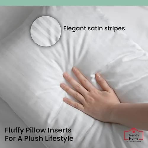 Trendy Home 24x24 Throw Pillow Insert (Set of 2, White) Hypoallergenic Cushion for Sofa & Bed thumbnail 3