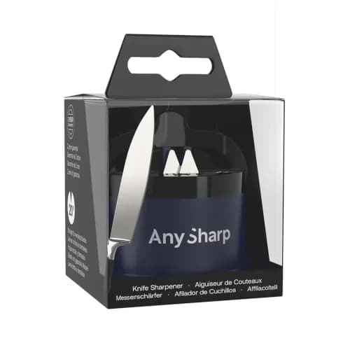 AnySharp Editions Knife Sharpener Navy | Easy Use Hands-Free with PowerGrip Suction & 20-Degree Angle thumbnail 7