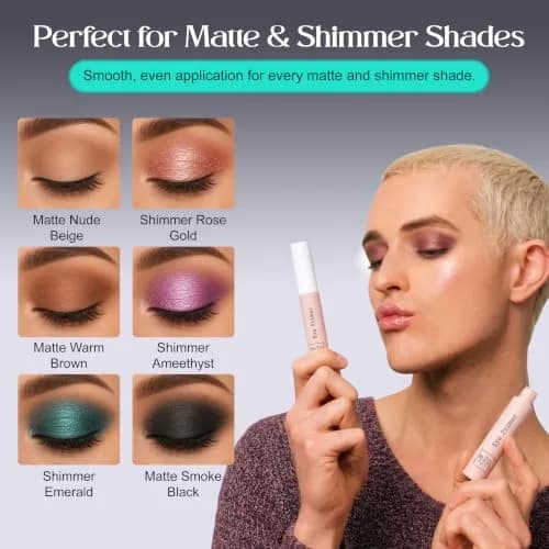 M2U NYC Eyeshadow Primer – Waterproof, Long-Lasting, Hydrating with Hyaluronic Acid (0.5 Oz) for All Skin Types thumbnail 4