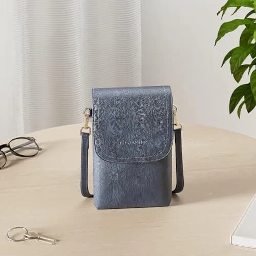 BOSTANTEN Small Crossbody Bag for Women Designer Cell Phone Purse | Vegan Leather, Compact & Stylish (4.9in x 2in x 7.1in) thumbnail 4