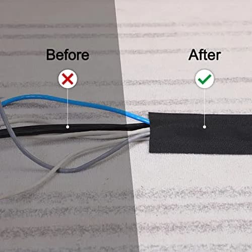 Syhood Carpet Cord Cover Floor Cable Protector 2.8 Inch 30 Feet Black | Floor Cable Management thumbnail 5