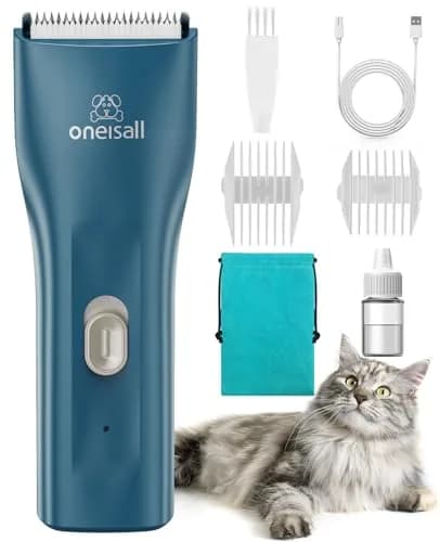 oneisall Pet Clippers for Cat Matted Hair, Quiet Pet Shaver with Storage Bag, 90-Min Runtime thumbnail 1