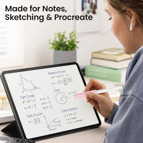 Delidigi Apple Pencil Grip, Ergonomic Silicone Sleeve for 1st/2nd Gen | Soft, Anti-Slip, No-Roll thumbnail 6
