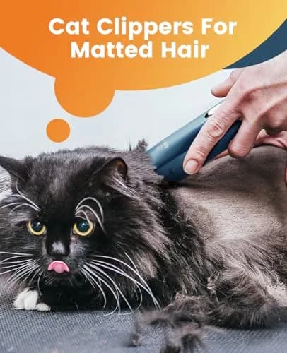 oneisall Quiet Pet Clippers for Cat Matted Hair, Cordless Cat Hair Trimmer with Storage Bag | Low Noise Under 50 dB thumbnail 7
