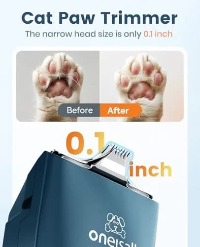 oneisall Quiet Pet Clippers for Cat Matted Hair, Cordless Cat Hair Trimmer with Storage Bag | Low Noise Under 50 dB thumbnail 2