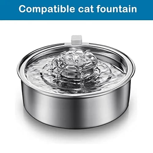 OYES Cat Water Fountain Filter Bracket for 2.0L/67oz Stainless Steel Automatic Circulation Cat Fountain | Blue Round Plastic Housing thumbnail 2