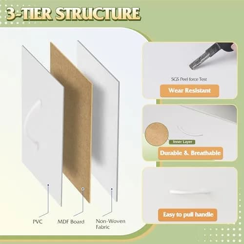 WLIVE Tall Dresser for Bedroom, 9 Drawer Chest of Drawers, White | Modern Fabric Storage Tower with Steel Frame thumbnail 5