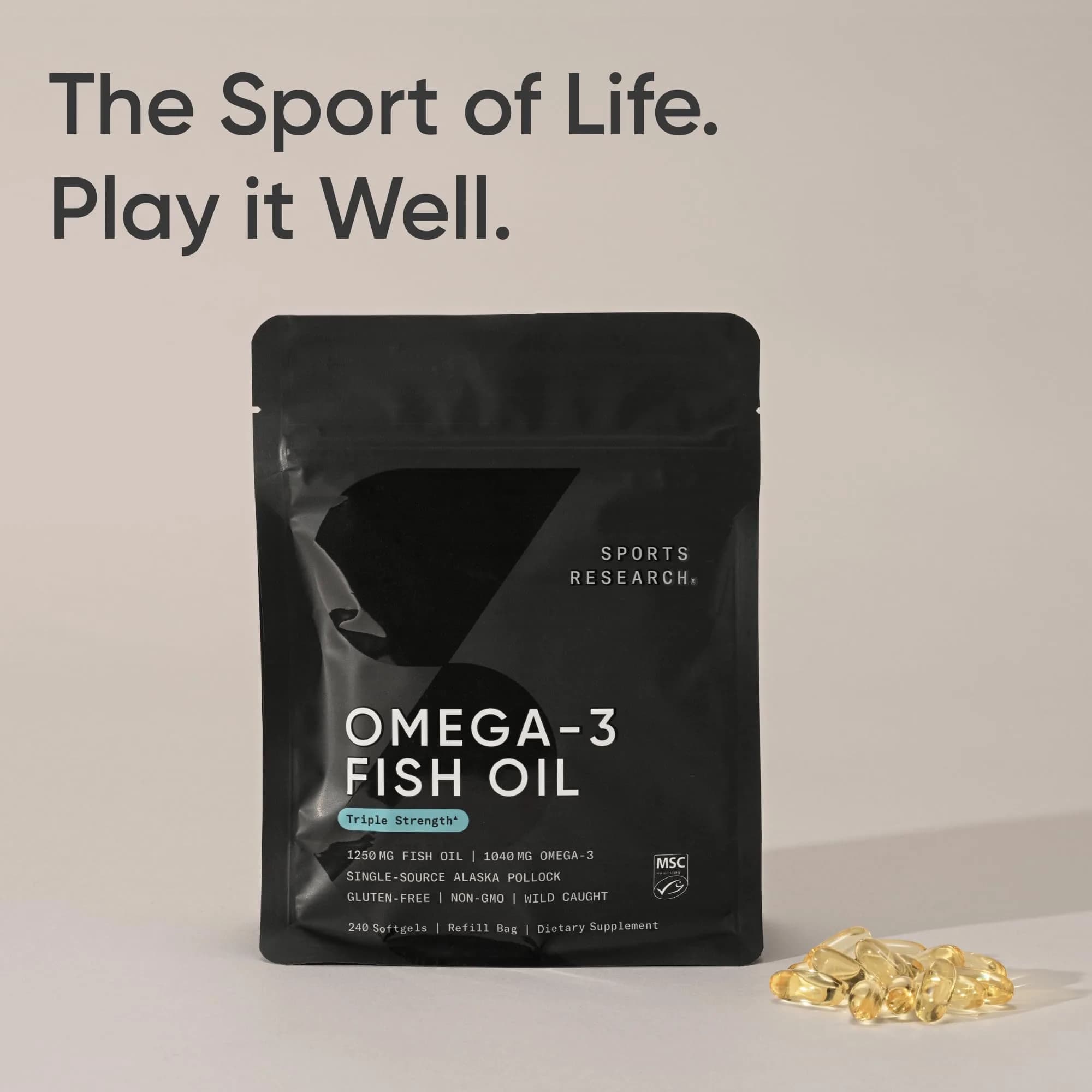 Sports Research Triple Strength Omega 3 Fish Oil 1250 mg 240 Count | Heart, Brain & Immune Support - view 7