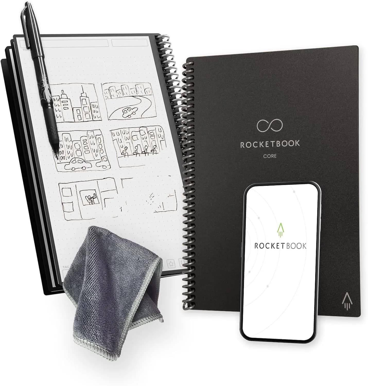Rocketbook Core Executive Black Dotted Pages Notebook - Pack of 50 - main product image