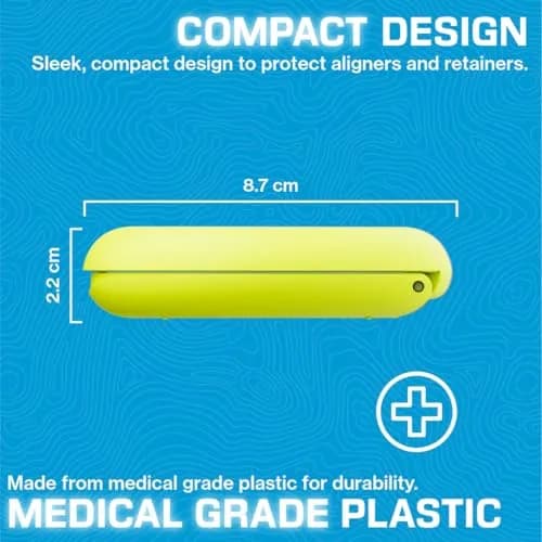 INVISALIGN Aligner and Retainer Case, Lime Green, 21.9cm x 21.9cm x 5.6cm (8.7 x 8.7 x 2.2 Inch) | Official Invisalign Accessory thumbnail 5