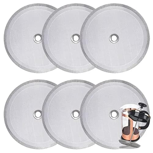 Attsky French Press Filter Replacement 4 Inch Stainless Steel Mesh | Reusable, Durable & Easy to Clean thumbnail 1