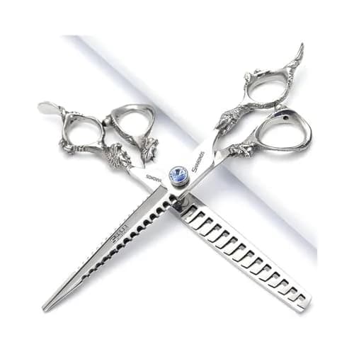 SHARONDS 7/7.5/8/9 inch Professional Hairdressing Scissors | Sharp Stainless Steel Shears for Haircutting (7 inch 2pc-B) thumbnail 1