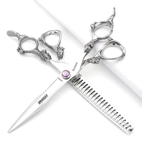 SHARONDS 7" 7.5" 8"9" Professional Hairdressing Scissors Barber Salon Hair Cutting Dragon Shears (Large) | Stainless Steel, Ergonomic Design thumbnail 1