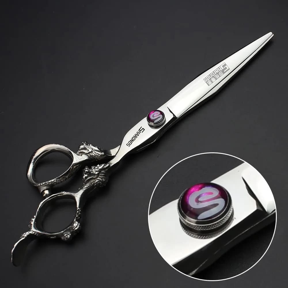 SHARONDS 7 Inch Dragon Hair Cutting Shears - 2 Piece Set (Color: C) - view 5