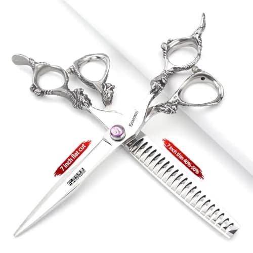 SHARONDS 7" 7.5" 8"9" Professional Hairdressing Scissors Barber Salon Hair Cutting Dragon Shears (Large) | Stainless Steel, Ergonomic Design thumbnail 4