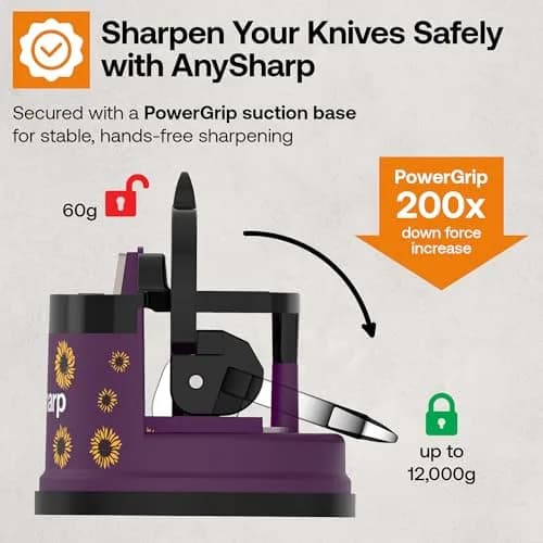AnySharp Knife Sharpener – Sunflower | Hands-Free, Easy to Use, Compact thumbnail 4