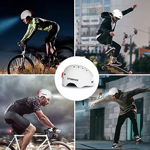 GTSBROS Adult Bike Helmet with LED Lights | Lightweight, Adjustable, Safety Certified for Men Women, Urban Cycling (61-64cm) thumbnail 5