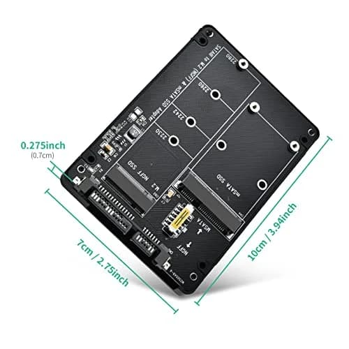 ELUTENG M.2 NGFF/MSATA to SATA Adapter - 2.5" SATA III Converter | Supports B&M Key, Not for M Key thumbnail 6