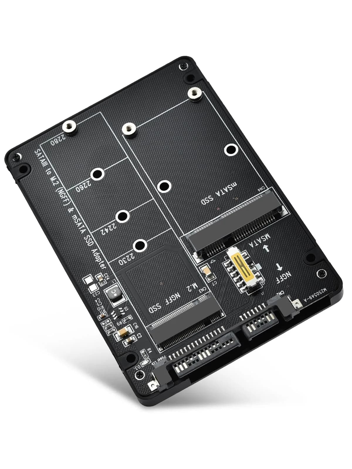 ELUTENG M.2 NGFF/MSATA to SATA Adapter - 2.5" SATA III Converter | Supports B&M Key, Not for M Key - main product image